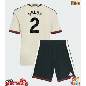 Manchester United Diogo Dalot #2 Replica Third Stadium Kit for Kids 2026-27 Short Sleeve (+ pants)